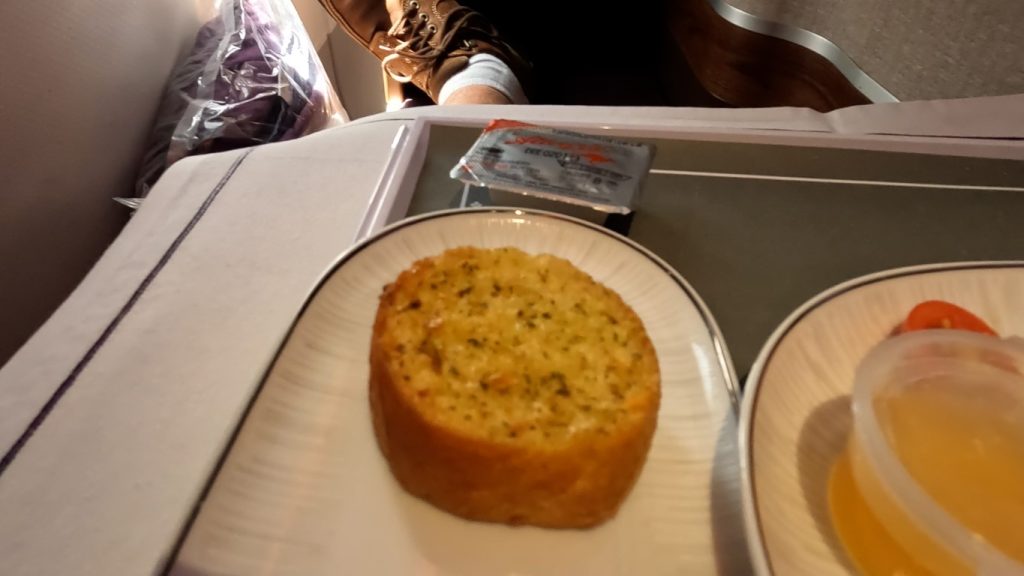 Garlic Bread served in Thai Airways Business Class