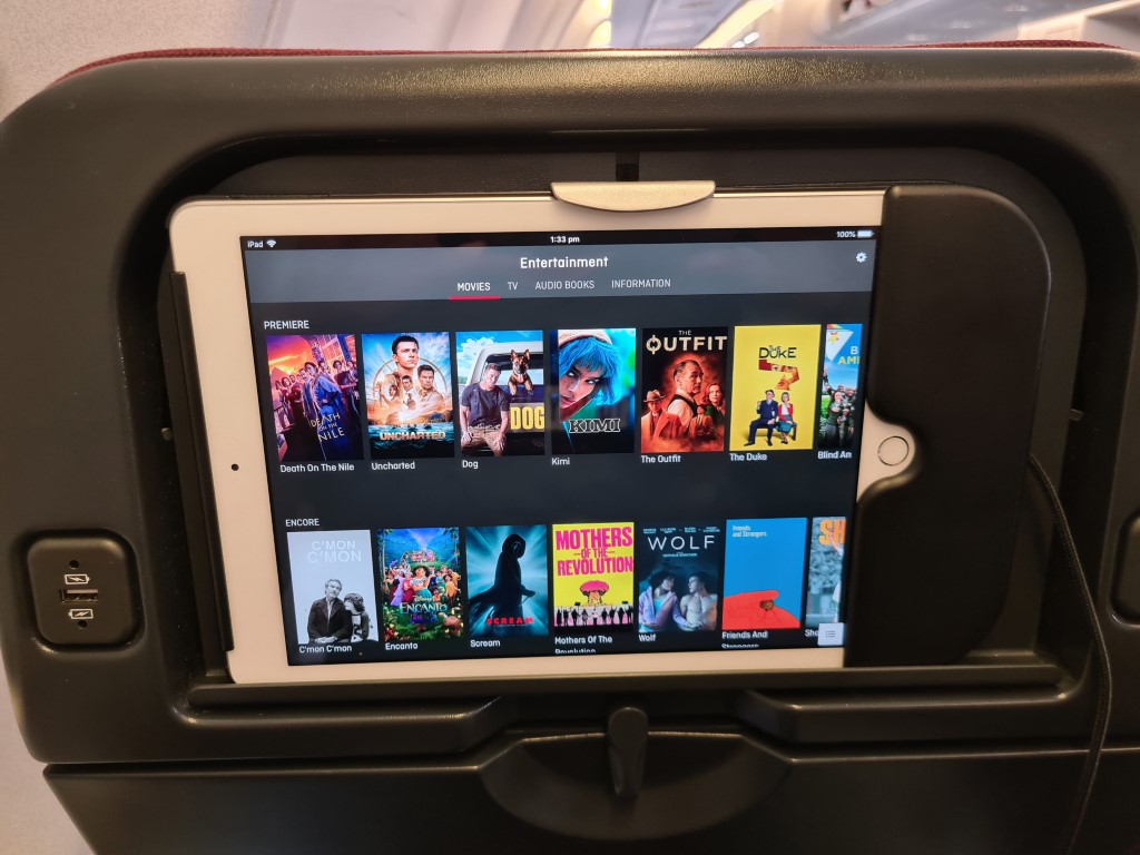 Ipad Entertainment Unit on Qantas A330-200
