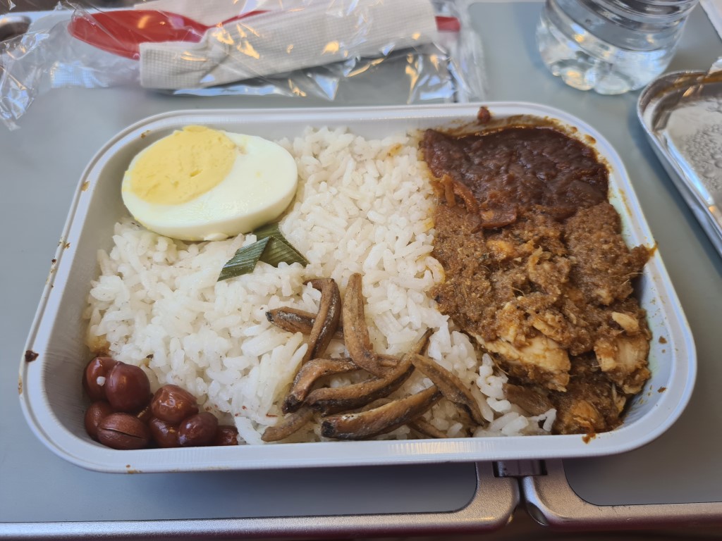 Nasi Lemak meal on AirAsia