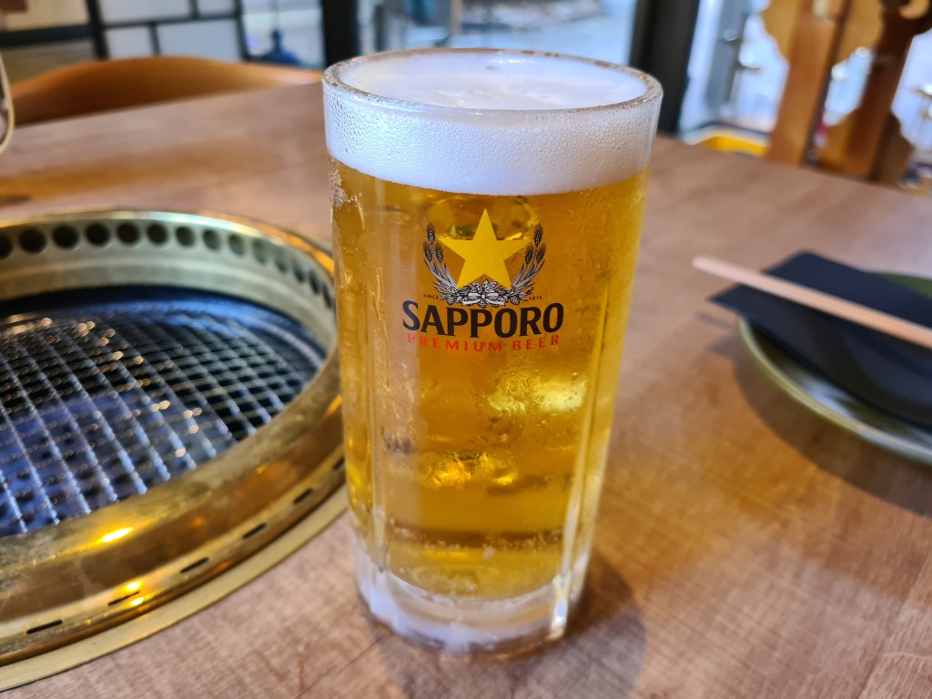 Sapporo Beer on tap at Touka Japanese BBQ Restaurant Parramatta
