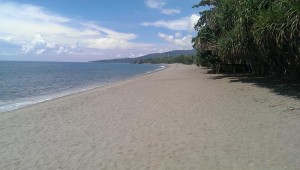 The beach at the front of Jayakarta Lombok Hotel