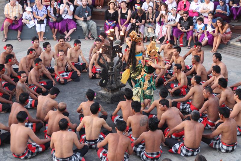 Kecak and Fire dance Uluwatu Bali Indonesia
