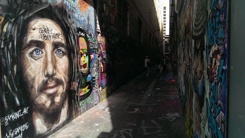 Graffiti art gallery in the lanes of Melbourne