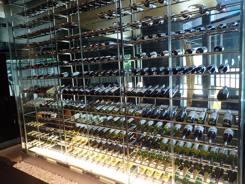 Wine rack at Ten Japanese Restaurant Kuala Lumpur