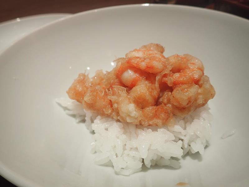 Kakiage tempura with bowl of rice