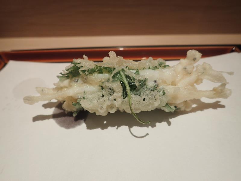 Vegetable tempura at Konda Restaurant