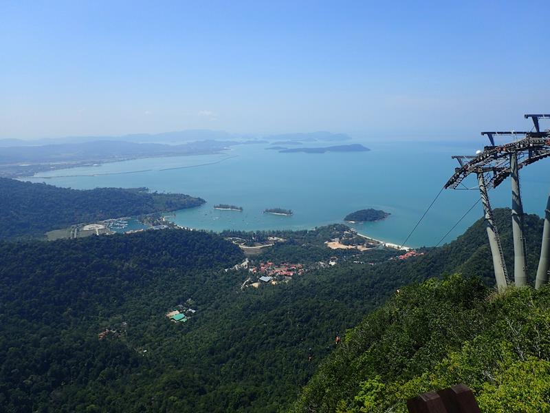 View over Langkawi from the top of the cable car