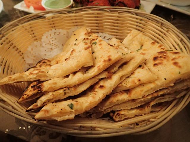 Garlic Naan at Indian Hut Restaurant