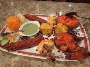 Tandoori platter at Moti Indian Restaurant Roppongi