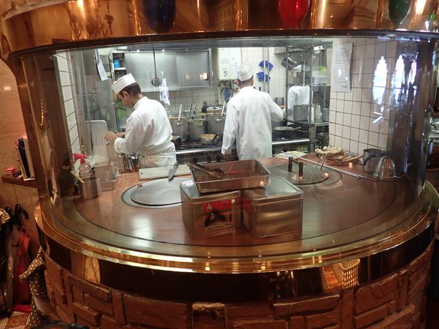 Open kitchen at Khazana Indian Restaurant Odaiba Tokyo
