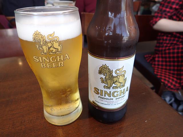 Thai Singha Beer at Mango Tree Cafe