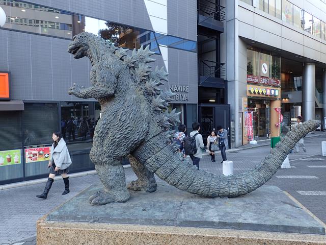 Godzilla Statue in Hibiya Square Tokyo