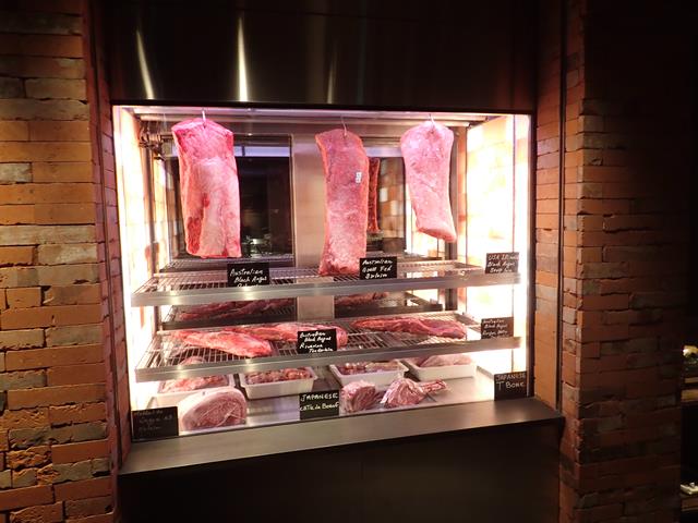 Meat on display at Metropolitan Grill Tokyo