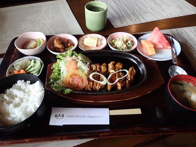 Chicken Teriyaki set meal at Fukutaro Japanese Restaurant Kuta