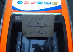 ATM cash machine on Nusa Lembongan