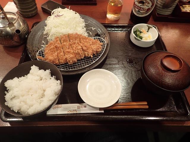 Tonkatsu set meal in Shinjuku Tokyo