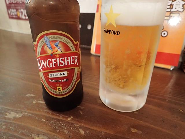 Kingfisher Indian Beer at Thali-ya Indian Restaurant Tokyo