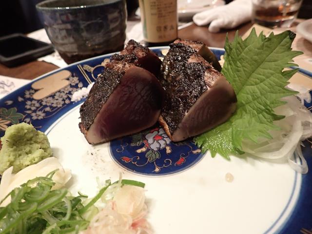 BBQ Bonito fish at Warayakiya Restaurant Roppongi