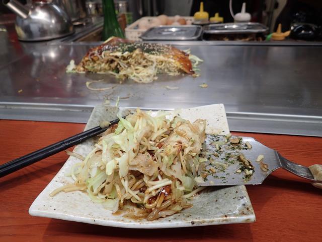 Delicious Hiroshima Style Okonomiyaki omelette
