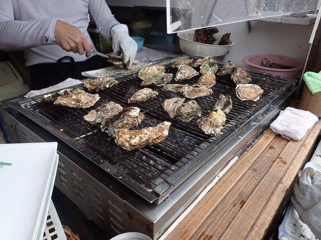 Grilled Oysters in Hiroshima