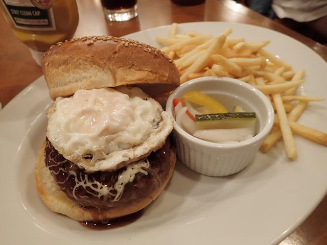 Teriyaki Burger at Shane's Burg American Restaurant Shinjuku