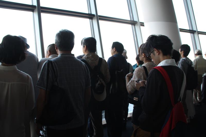 Busy Observation Deck at Skytree