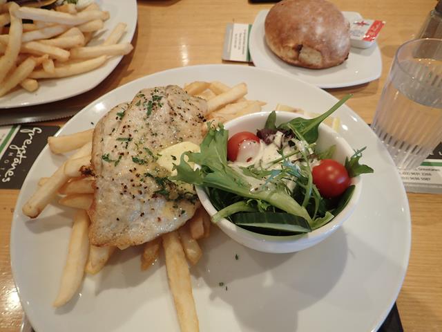 Grilled fish and salad at Greystanes Hotel Sydney