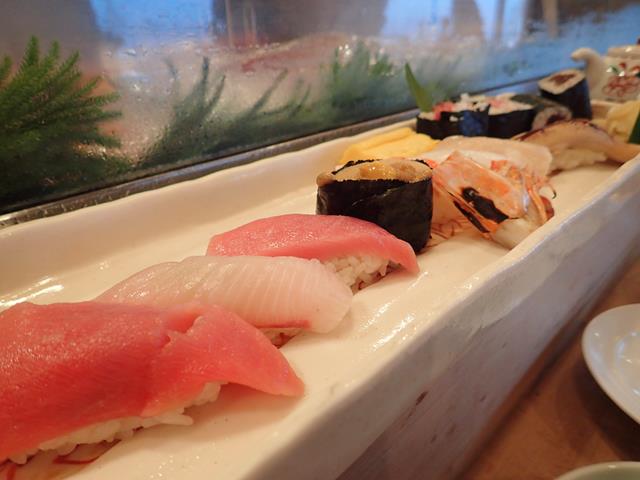 Sushi at Asahizushi Restaurant Shinjuku