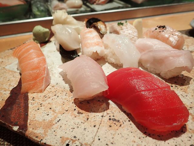 Sushi plate at Azuma Japanese Restaurant