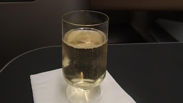Champagne before take-off