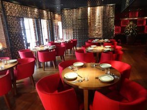 Dining area at Square One Restaurant Saigon