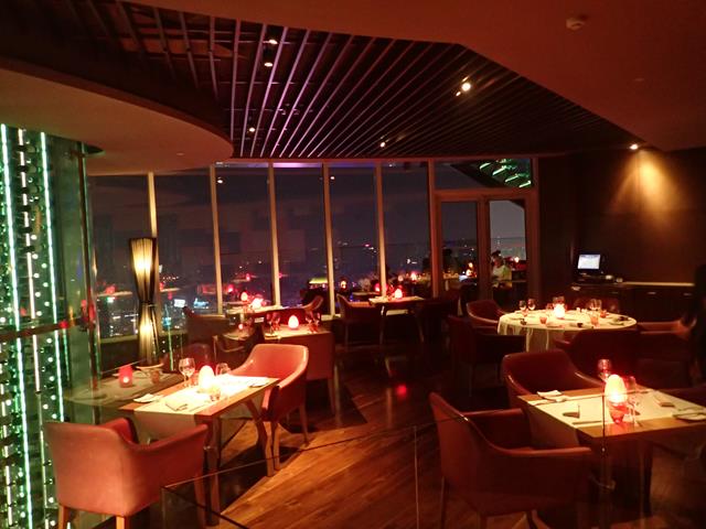 Fine dining at Red Sky Rooftop Bar Bangkok