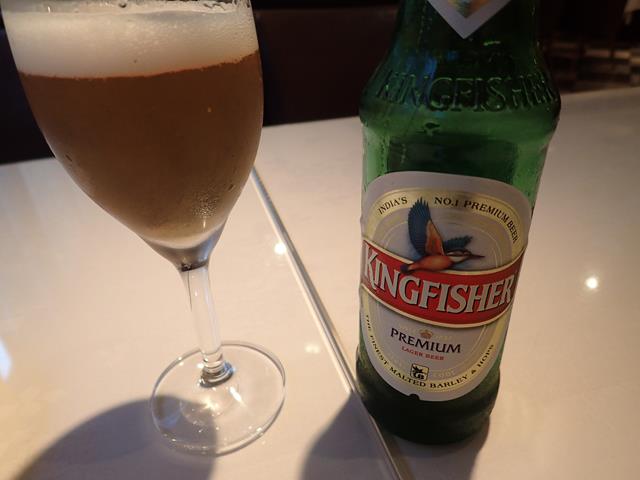 Kingfisher beer at Raj Mahal Indian Restaurant