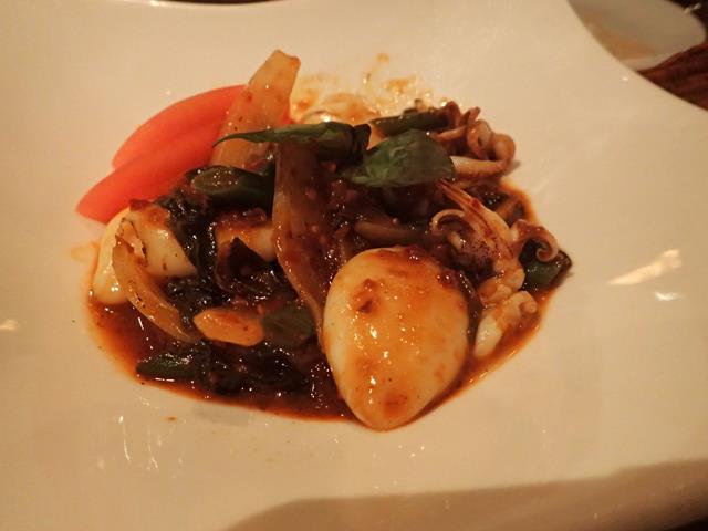 Stir fried squid at Bali Lax Restaurant