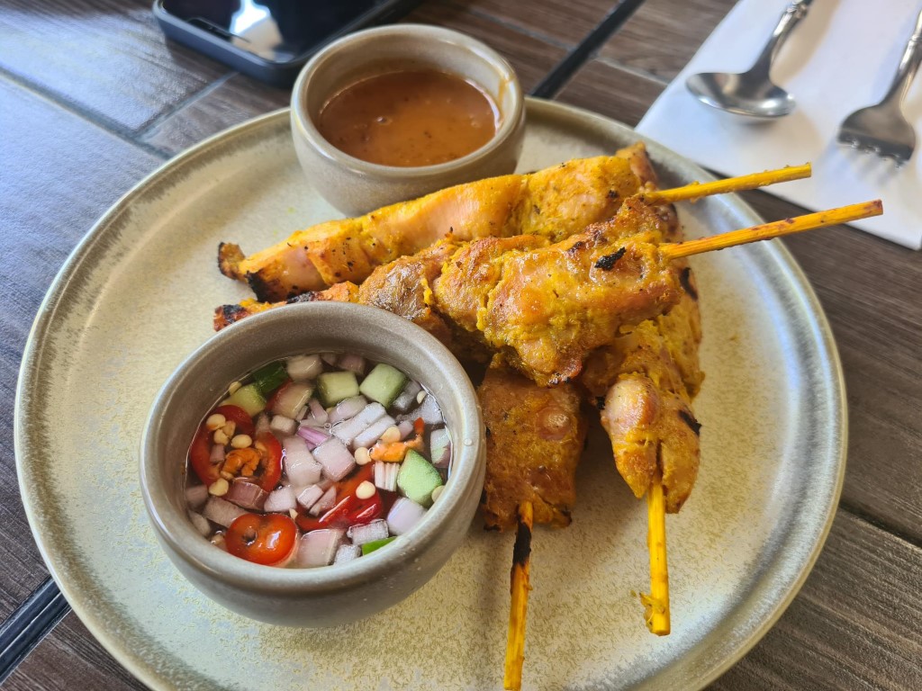 Satay Chicken at Muum Maam Thai Restaurant Barangaroo