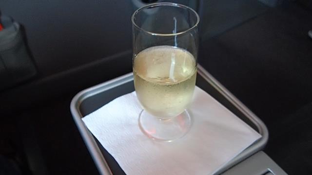 Champagne before take-off Jetstar Business Class