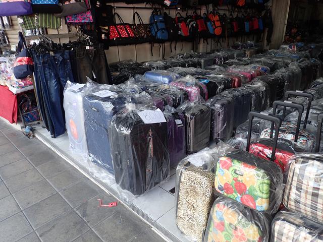 Travel luggage at Pratunam Market Bangkok