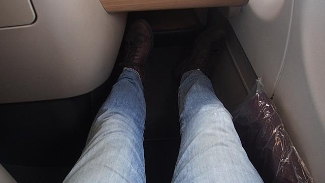 Loads of leg room Qantas business class