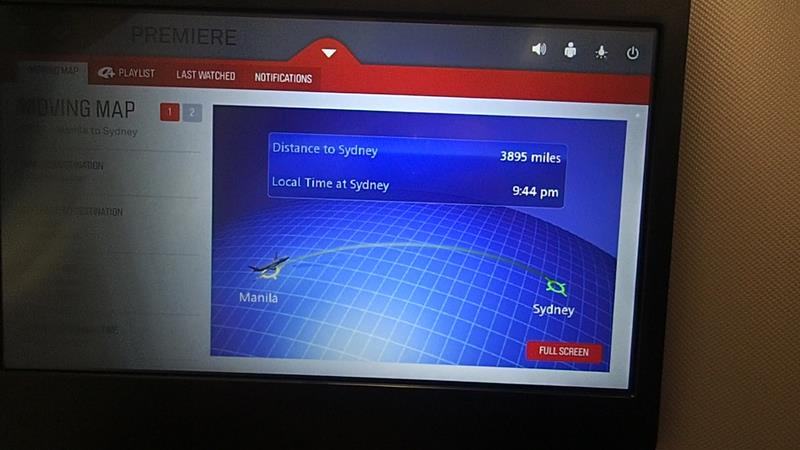 One touch brings up the Flight map