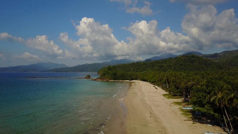 Sabang Beach Palawan Island Philippines From The Air