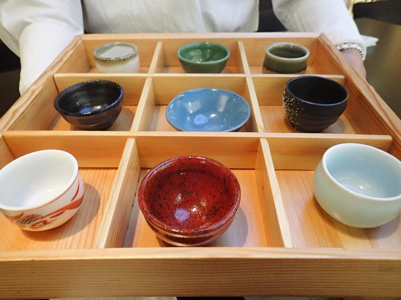 Sushi cups at Hide Yamamoto Japanese Restaurant