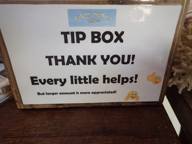 Tip Box in hotel in Philipinnes