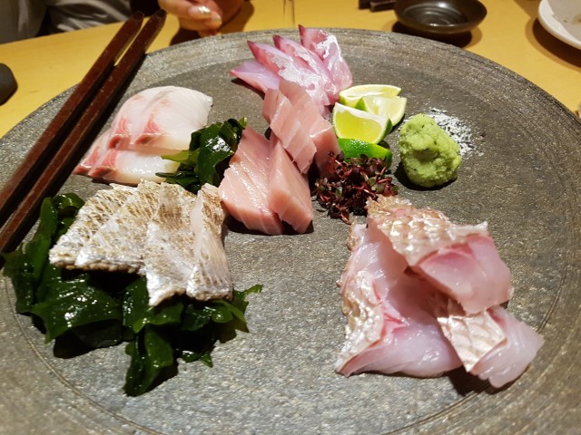 Sashimi at Hibiki Restaurant Shinjuku