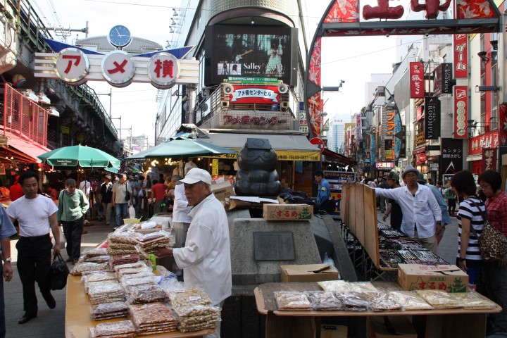 Ameya Yokocho markets in Ueno Tokyo