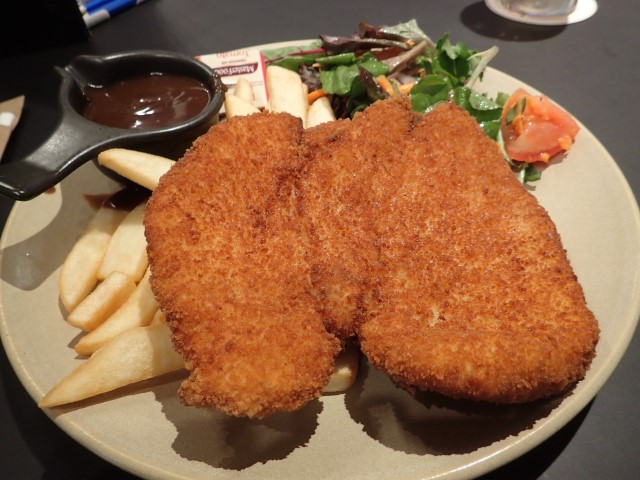 Chicken Schnitzel at Welcome Stranger Sports Bar