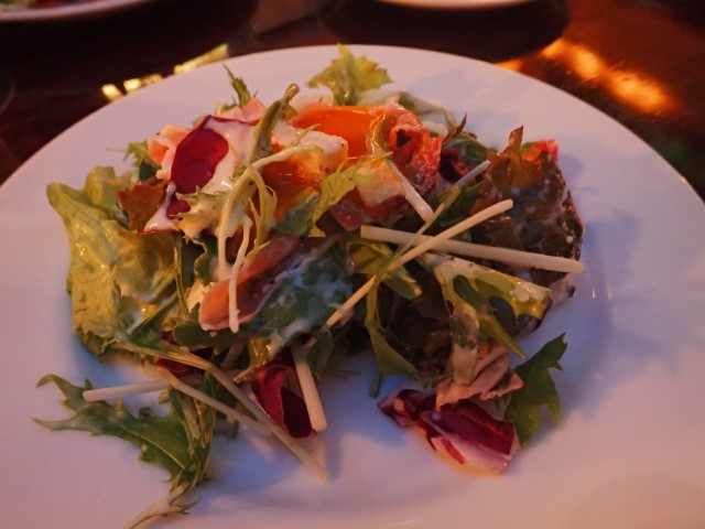 Salad at Den Aquaroom Restaurant