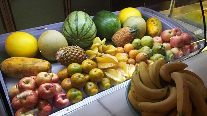 Tropical fruit part of the buffet breakfast Grand Hyatt Jakarta