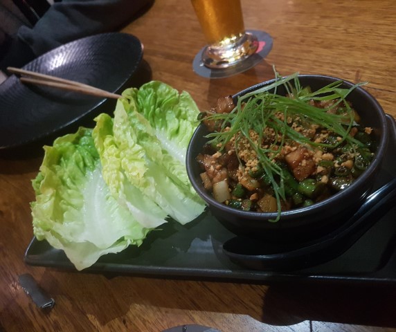 Pork San Choy Bau at Mamasan Kitchen Bar
