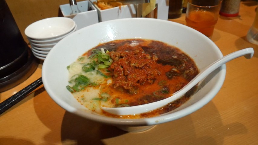 Spicy Ramen at Ippudo Ramen Restaurant Tokyo