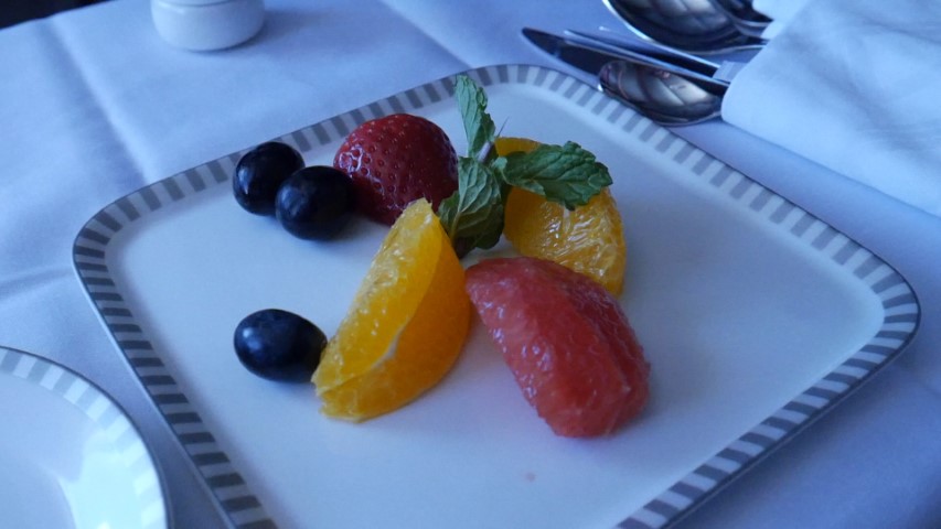 Fresh fruit starter on the brunch menu
